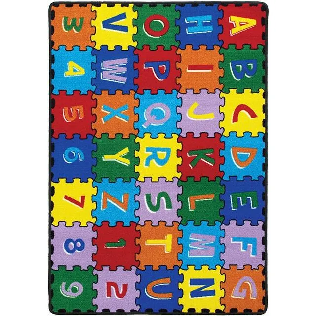 Abbey Alphabet/Multi 4' 9" X 6' 9" Area Rug