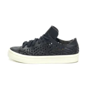 Adidas Courtvantage Cutout Sneakers Leather Black Colour For Kids