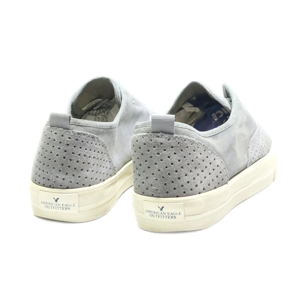 American Eagle Low-Top Sneakers Suede Grey Colour For Women