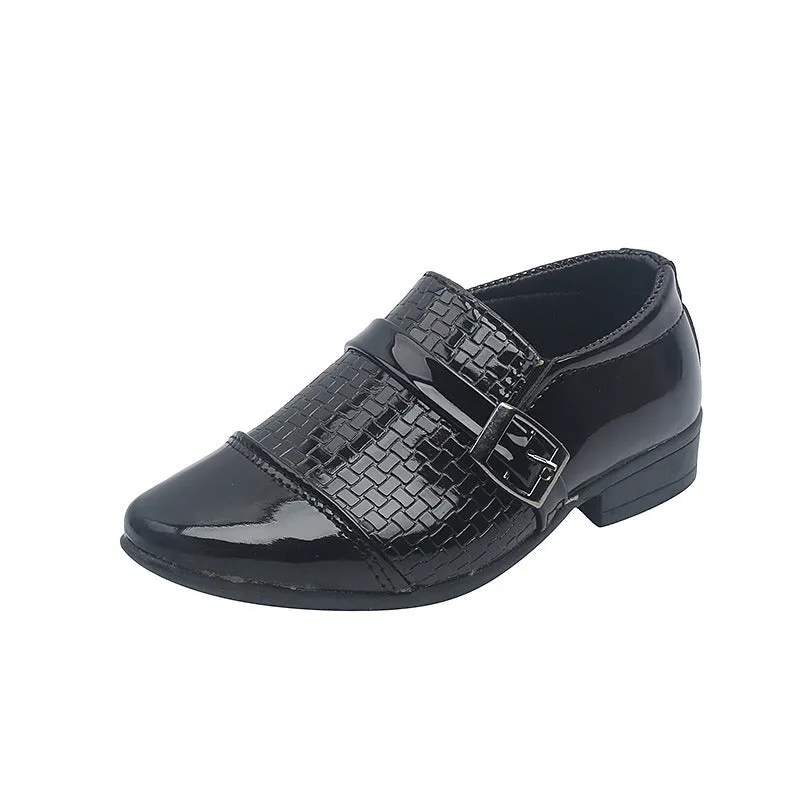 Boys Shoes for Dress Kids Fashion Performance PU School Black Loafers