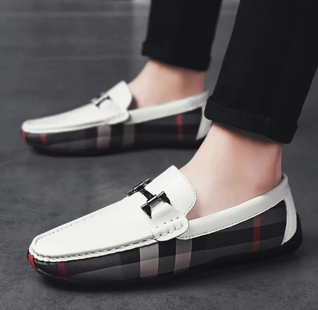 Bxxy's Stylish And Comfortable Checker Loafers for Men