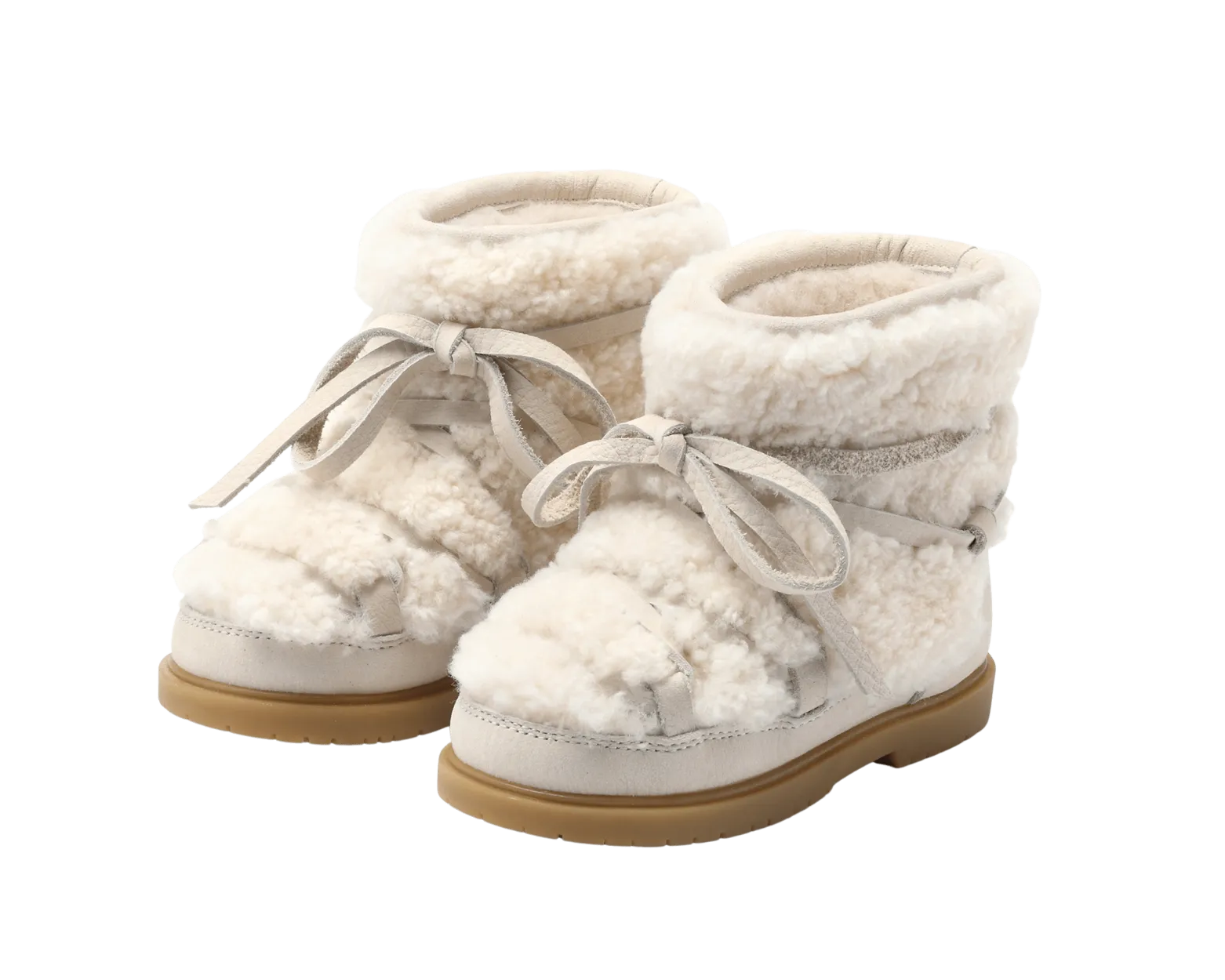 Cassia Boots | Off White Curly Sheep Wool