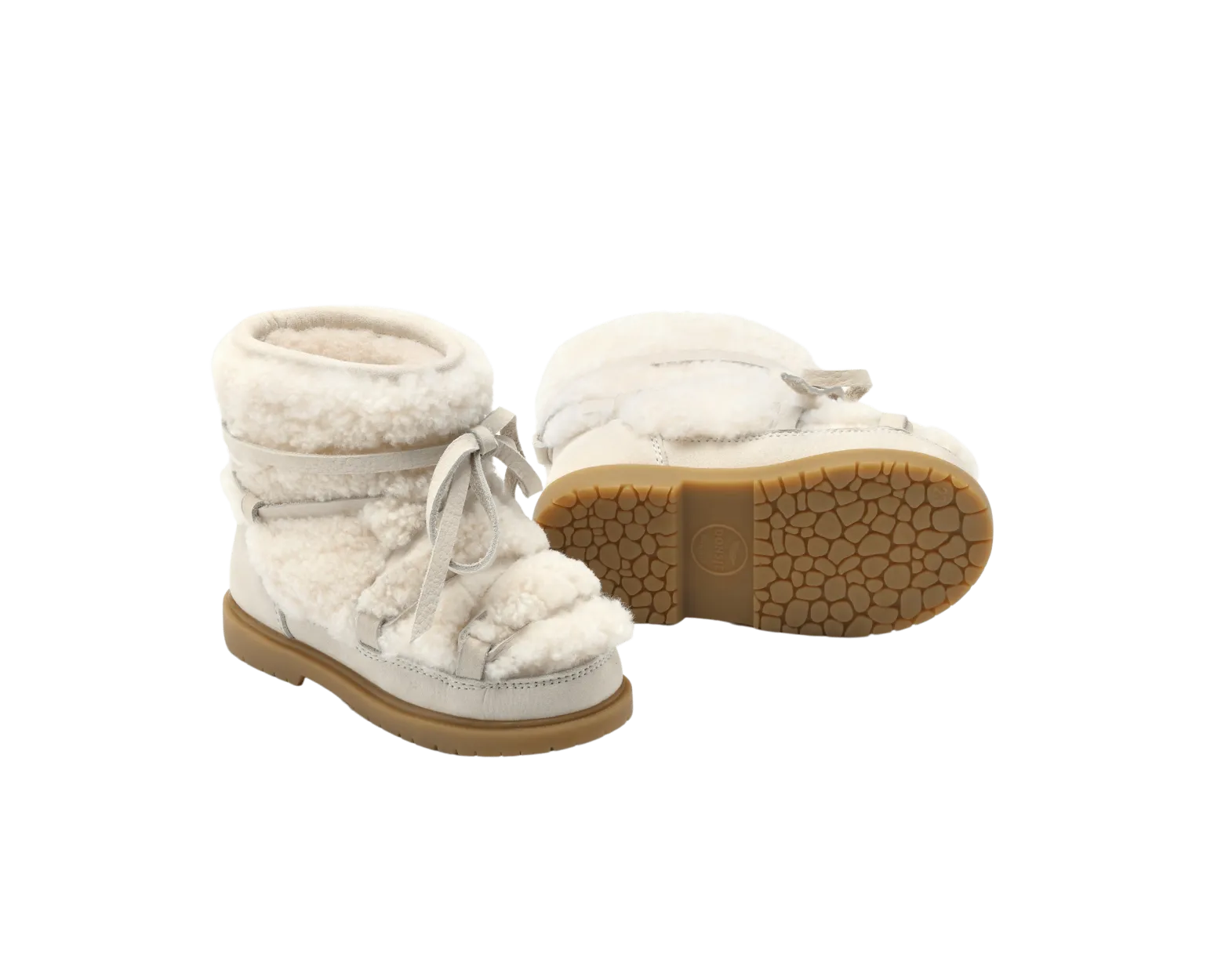 Cassia Boots | Off White Curly Sheep Wool