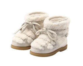 Cassia Boots | Off White Curly Sheep Wool