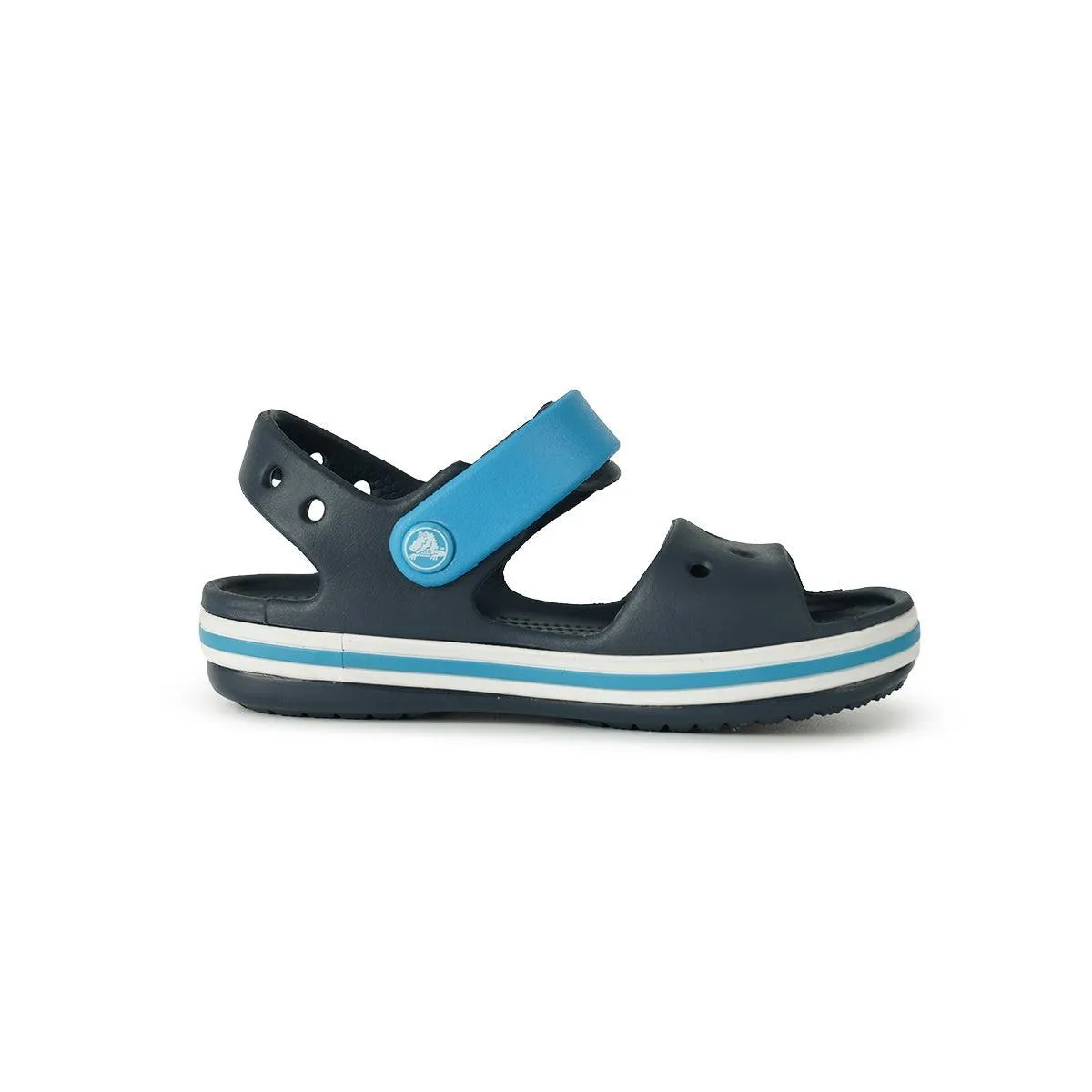 Crocs Bayaband Strap Flat Sandals Rubber Blue Colour For Kids