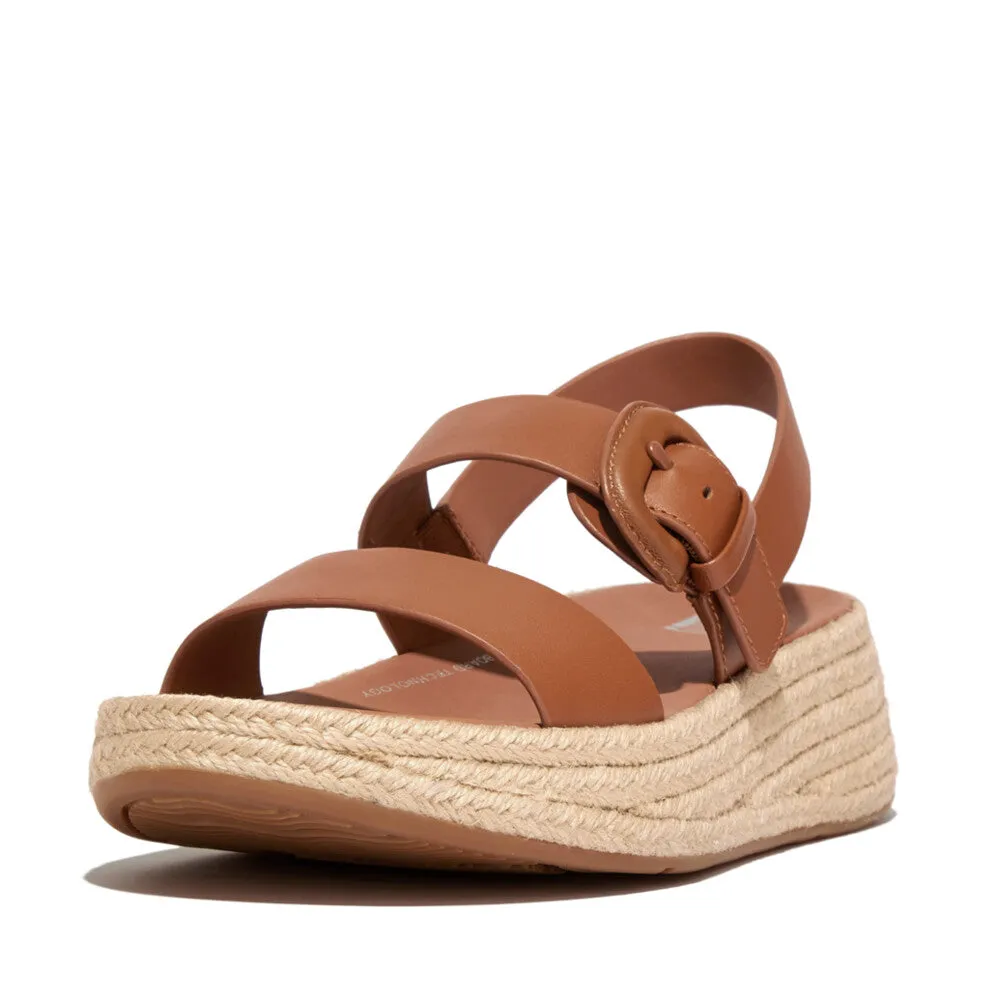 Fitflop F-Mode Espadrille Bucke L Flatform Sandals Tan