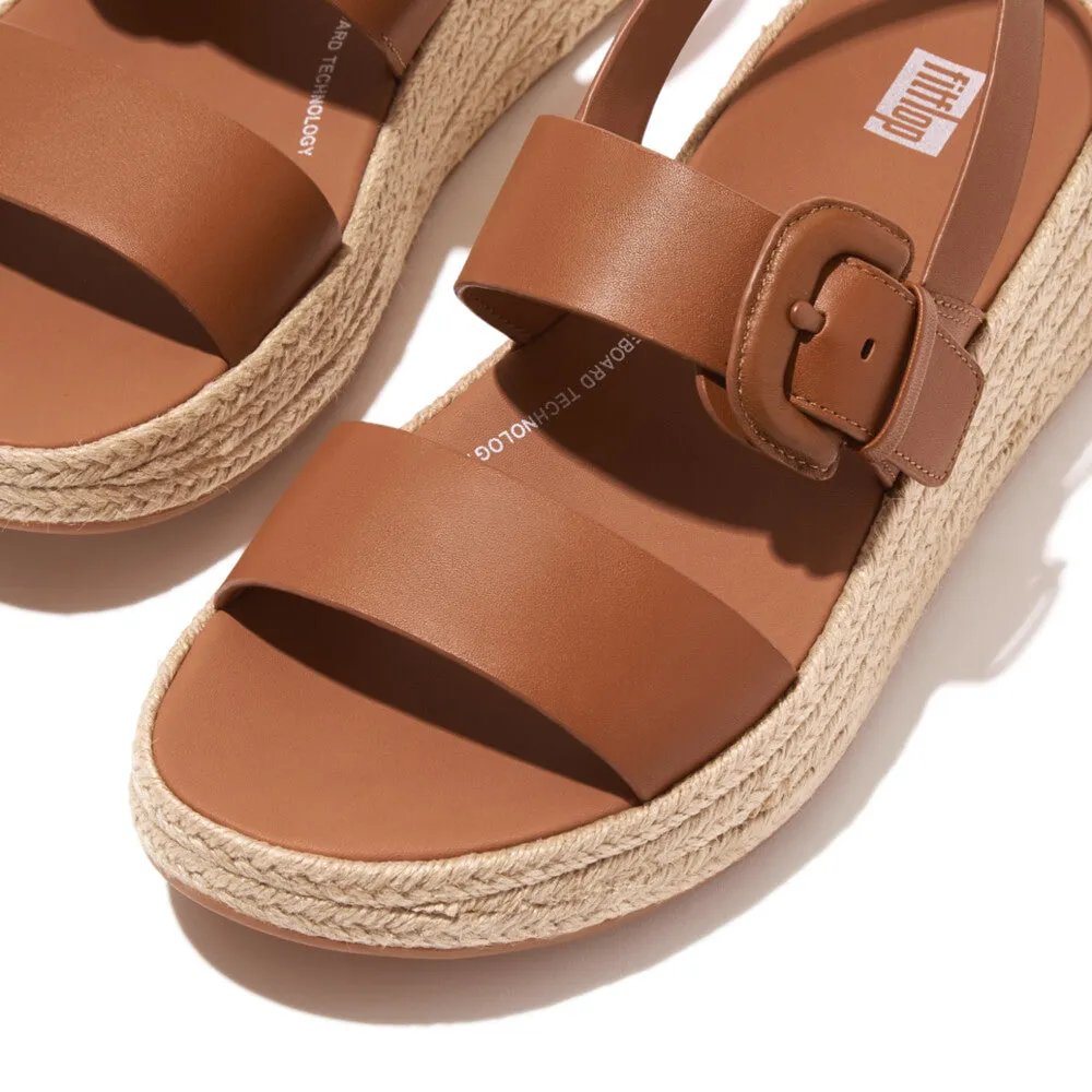 Fitflop F-Mode Espadrille Bucke L Flatform Sandals Tan