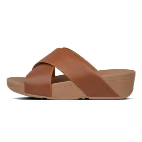 FitFlop Lulu Cross Slides Sandals Light Tan