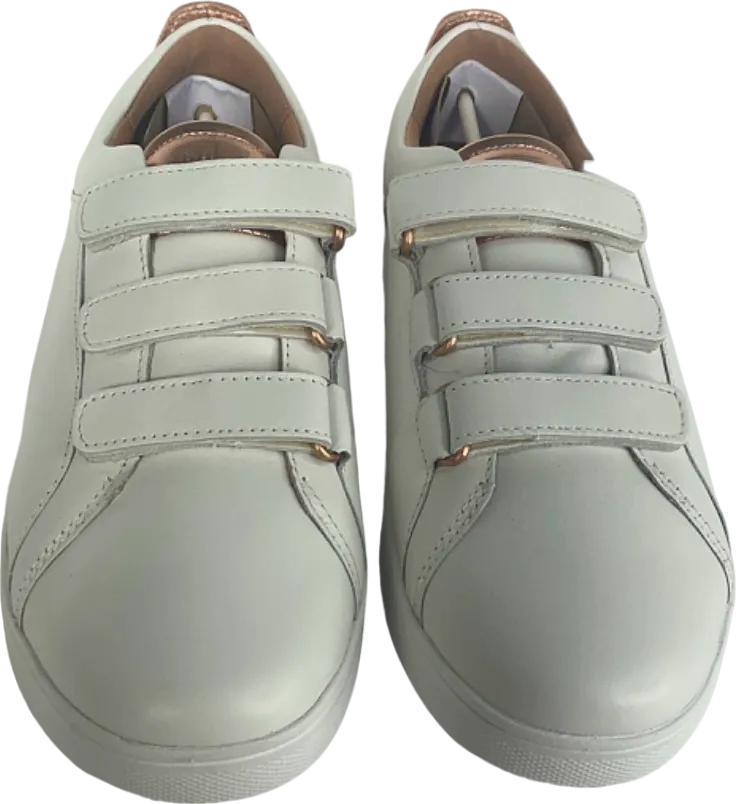 Fitflop White Leather Velcro Sneakers UK 5