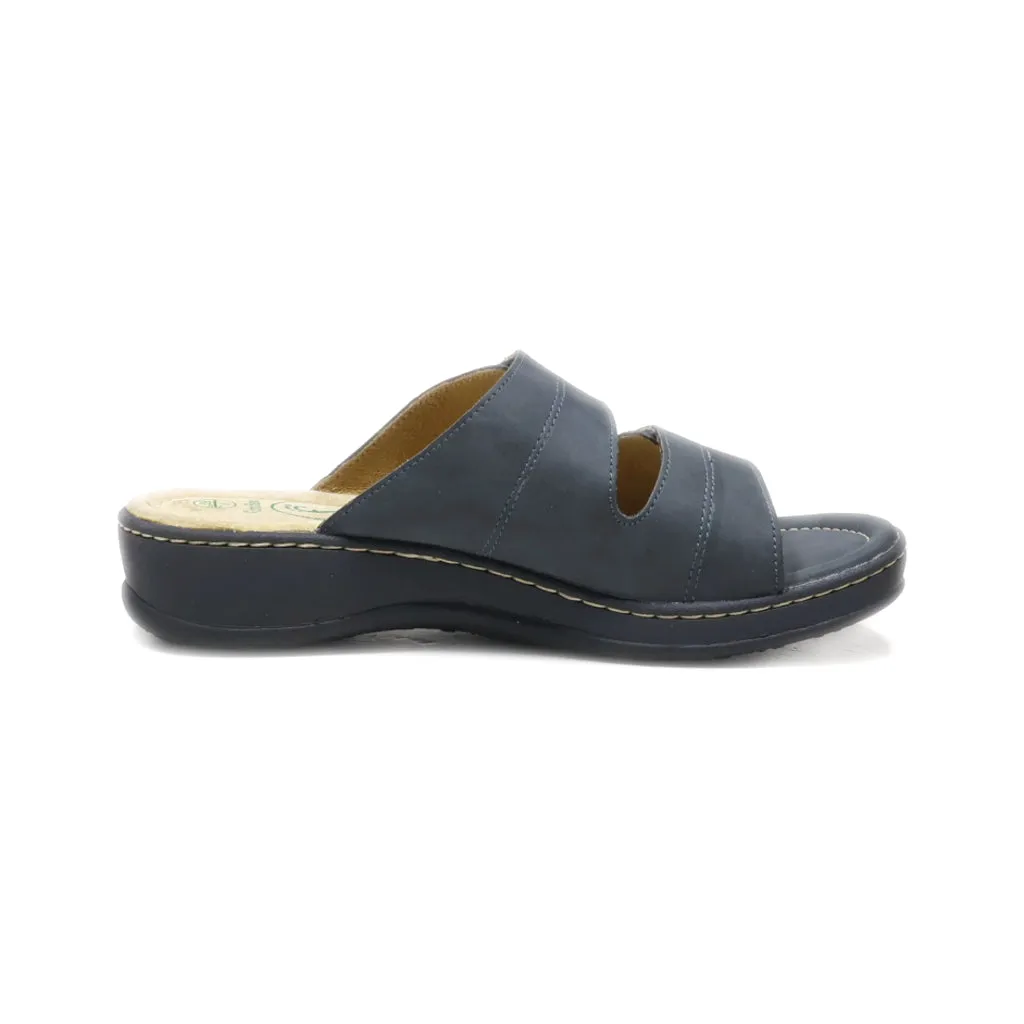 Footflexx Platform Sandals Nubuck Blue Colour For Women