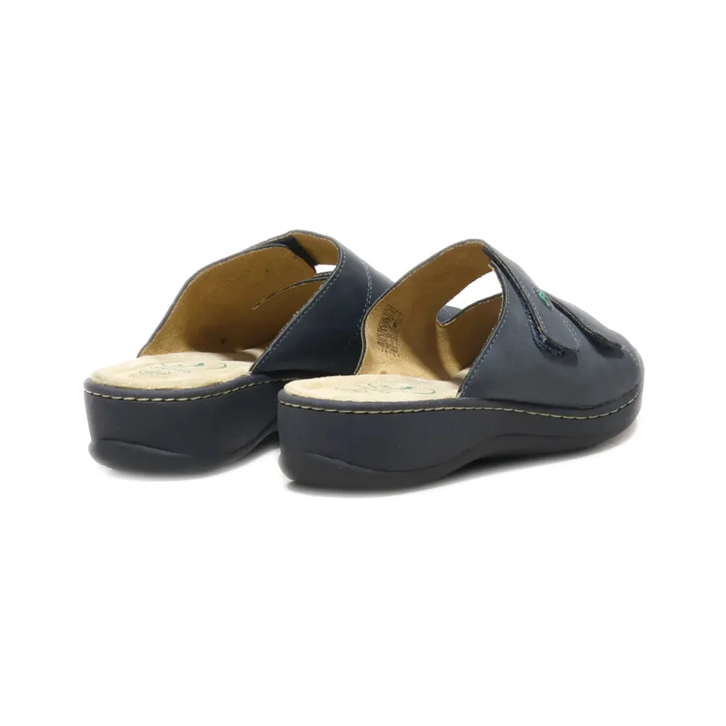 Footflexx Platform Sandals Nubuck Blue Colour For Women