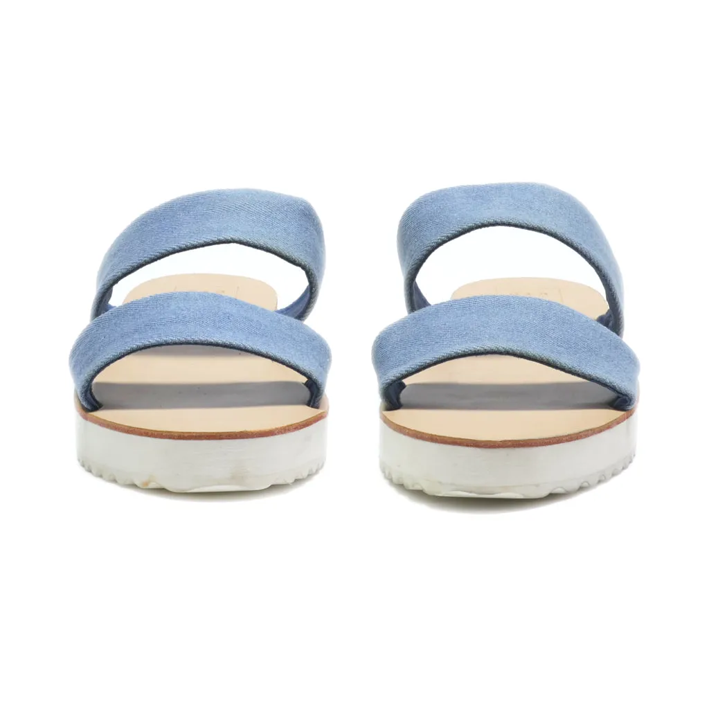 Gap Flat Sandals Canvas Blue Colour For Women