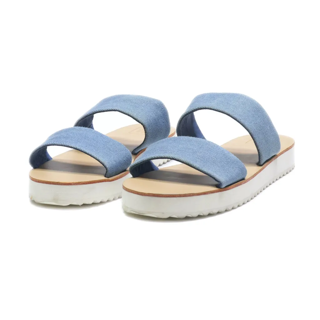 Gap Flat Sandals Canvas Blue Colour For Women