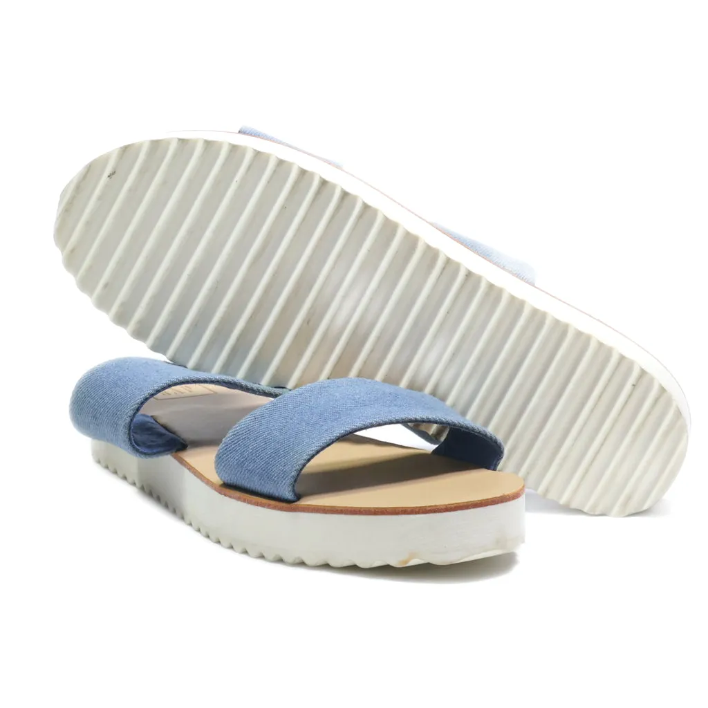 Gap Flat Sandals Canvas Blue Colour For Women