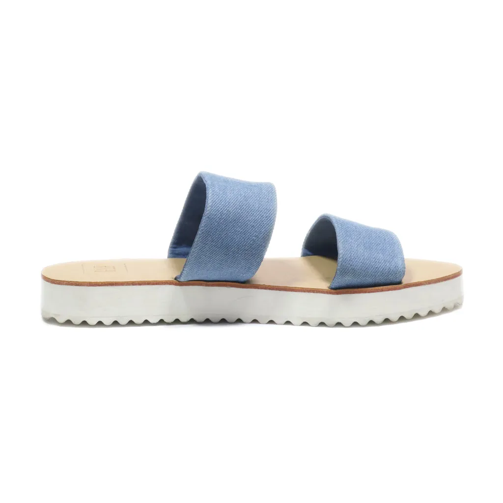 Gap Flat Sandals Canvas Blue Colour For Women