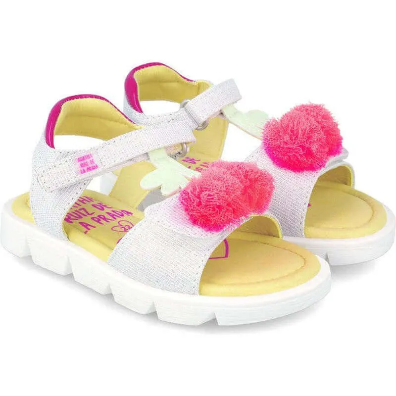 Girls Pink Cherry Sandals