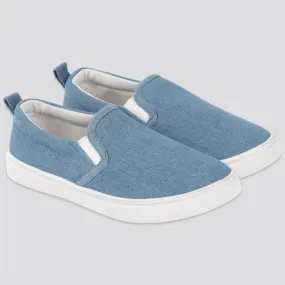 Girls Slip On _ 154286 _ Blue Denim