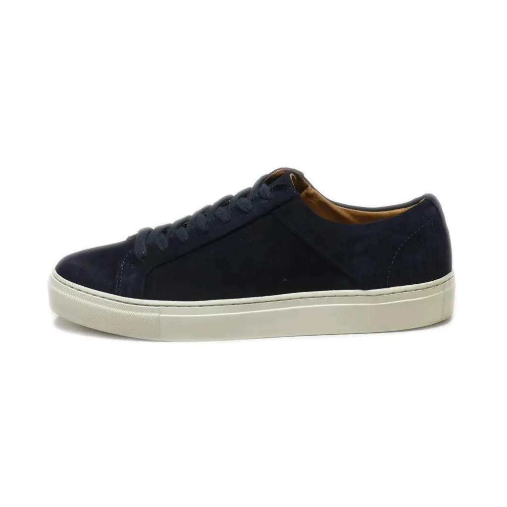 H&M Low-Top Sneakers Suede Blue Colour For Men