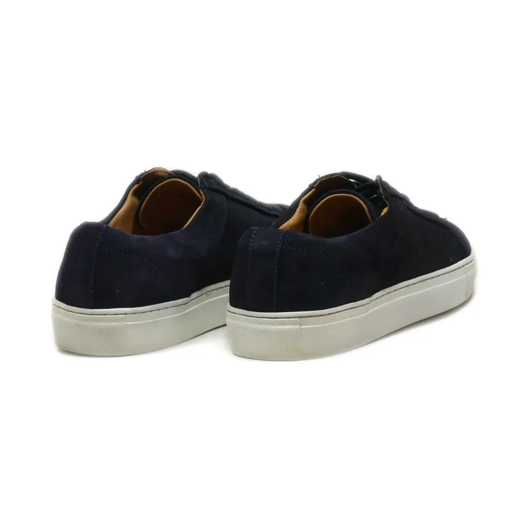 H&M Low-Top Sneakers Suede Blue Colour For Men