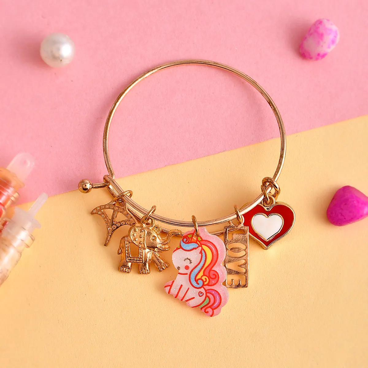 Heart And Animals Charms Colorful Kids Rakhi - Voylla