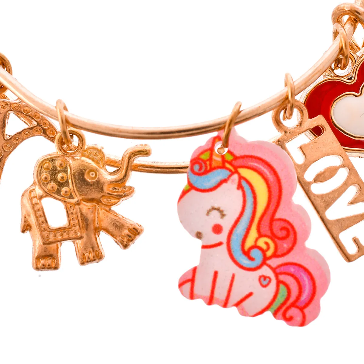 Heart And Animals Charms Colorful Kids Rakhi - Voylla