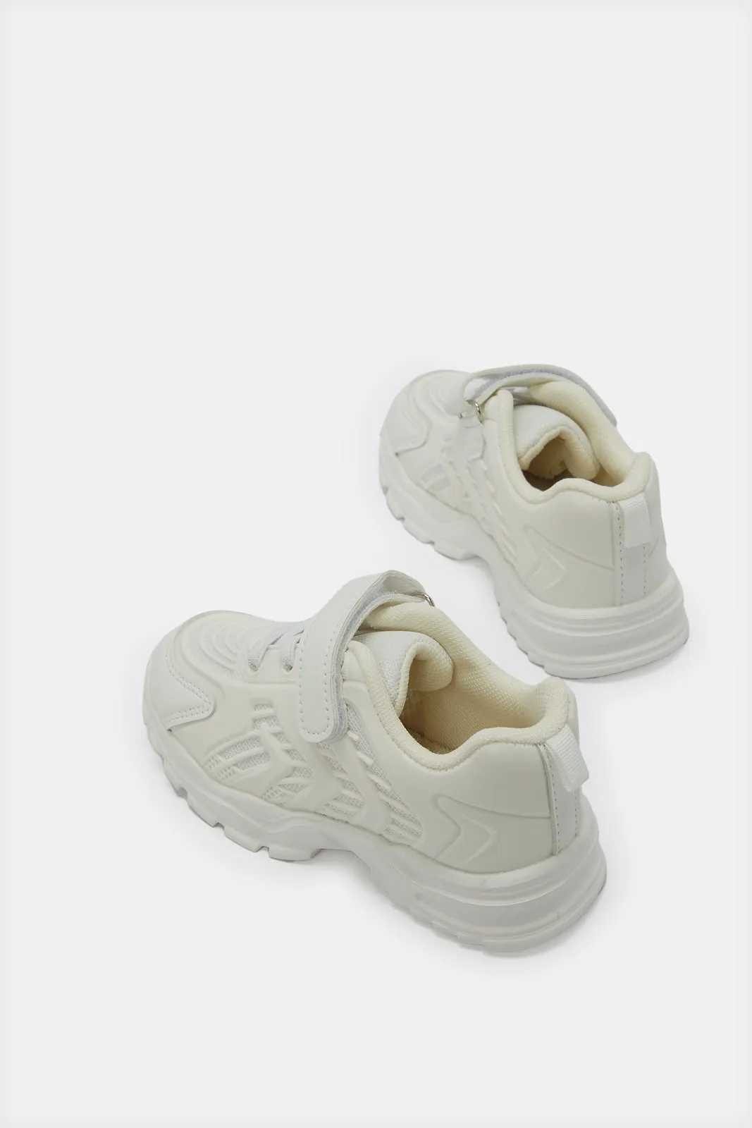 Infant Boys White Velcro Strap Trainer