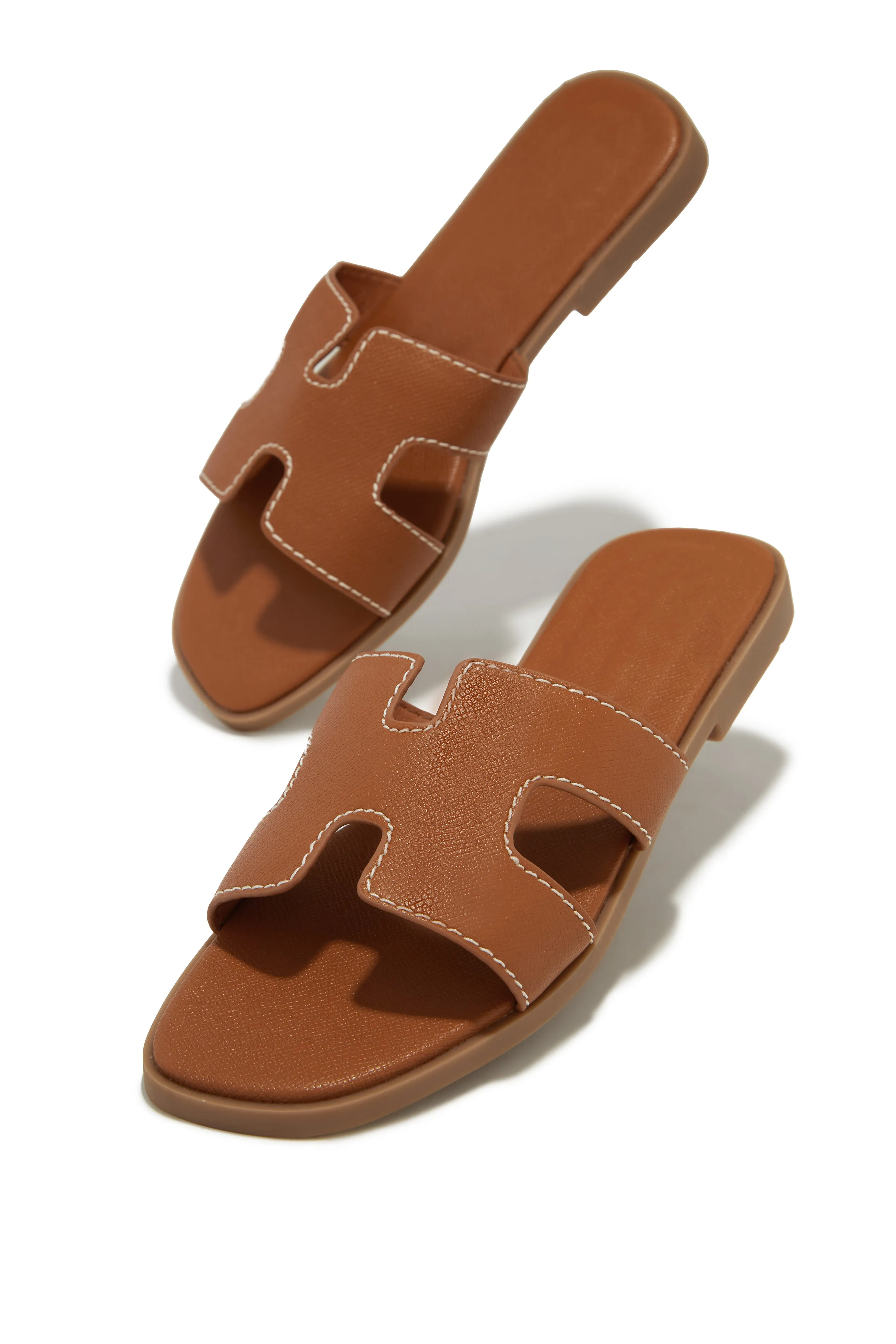 Lucy Slip On Sandals - Tan