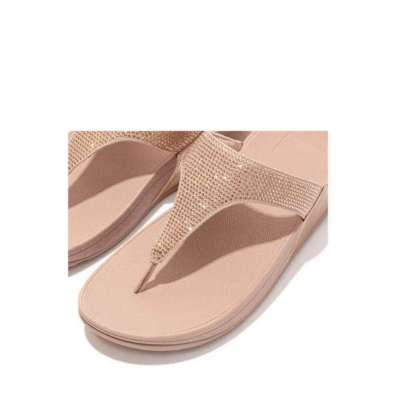 LULU CRYSTAL EMBELLISHED TOE-POST SANDALS