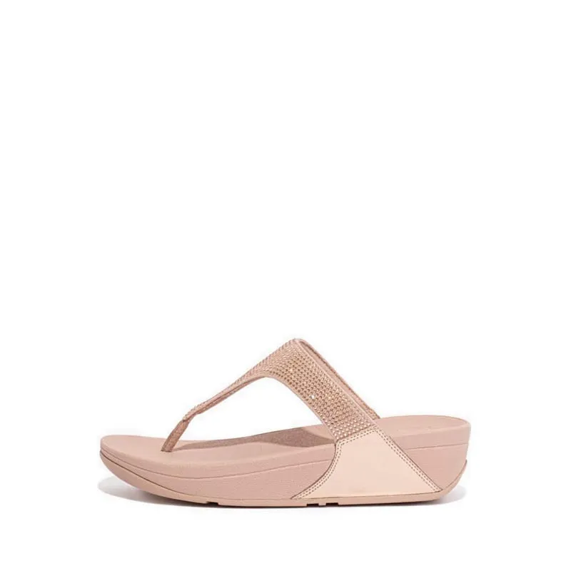 LULU CRYSTAL EMBELLISHED TOE-POST SANDALS