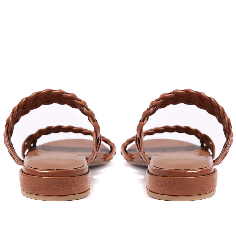 Madena Leather Mule Sandals - MADENA / 323 882