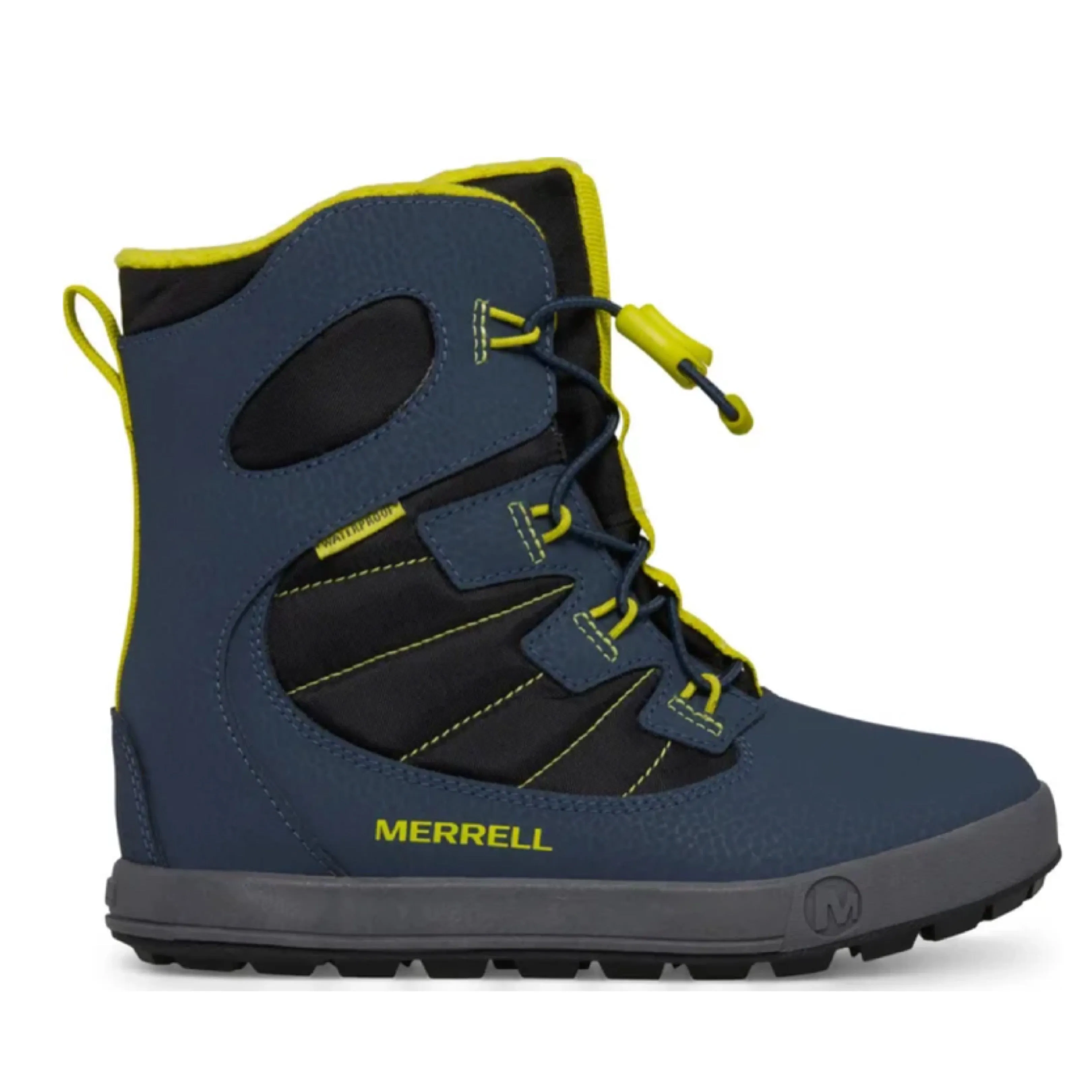 Merrell Navy/Lime Snow Bank 4.0 Children’s/Youth Waterproof Snow Boot