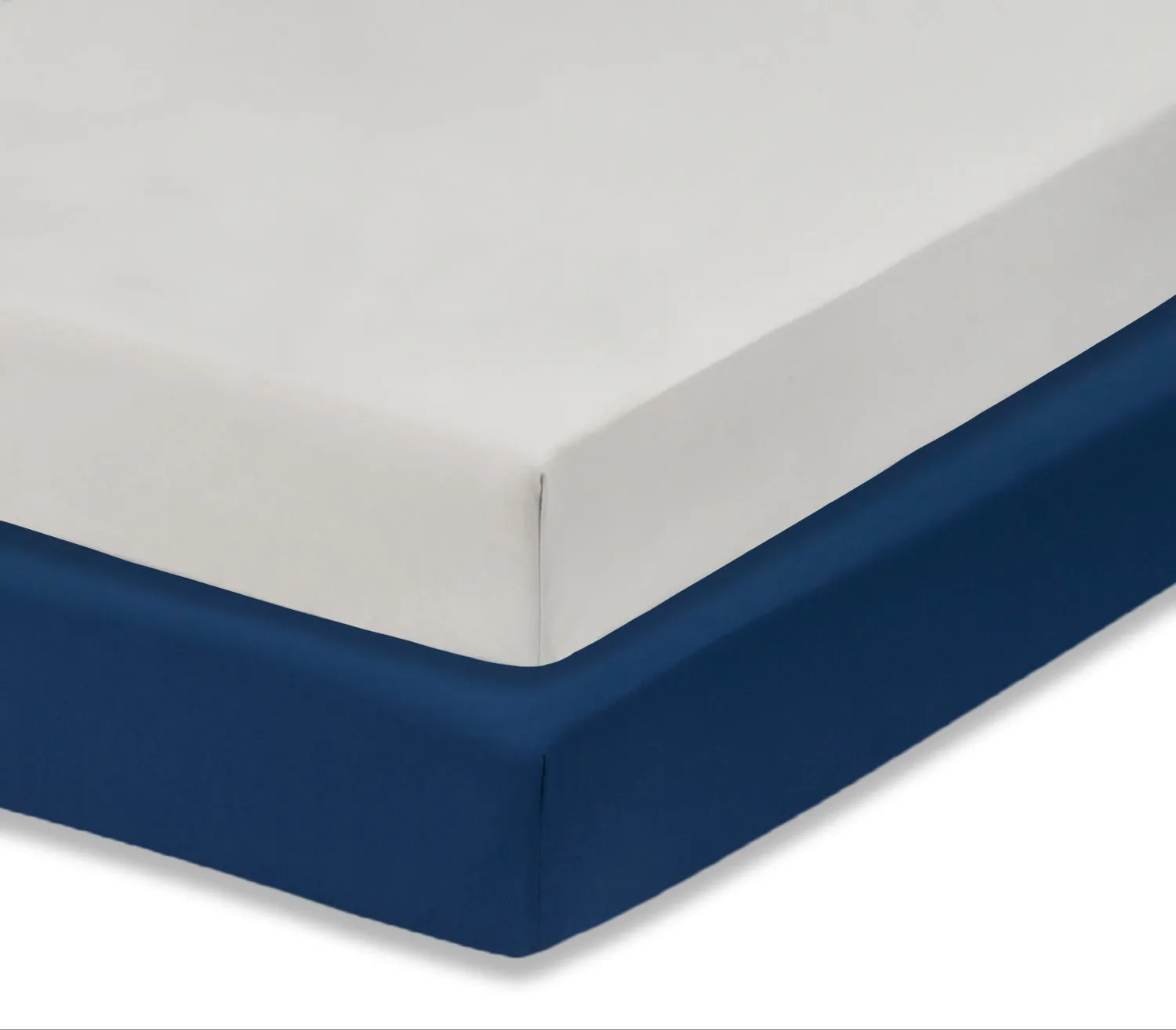 Navy/Gray 2-Pack Fitted Crib Sheets