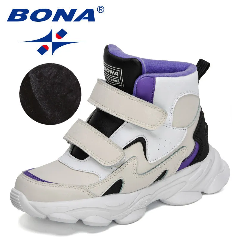 New Designers High Top Winter Hiking Shoes Children Warm Sports Shoes