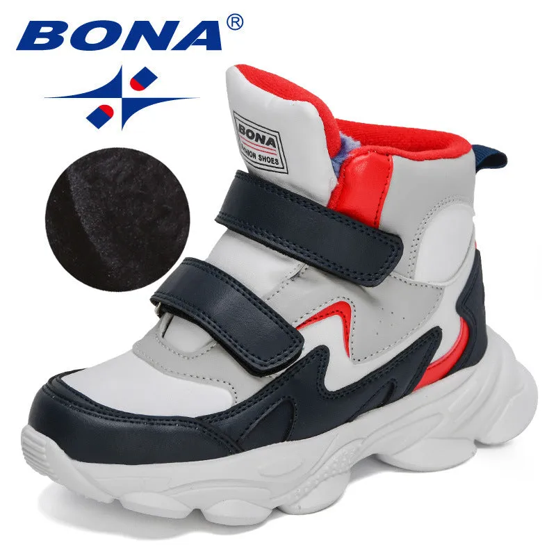 New Designers High Top Winter Hiking Shoes Children Warm Sports Shoes