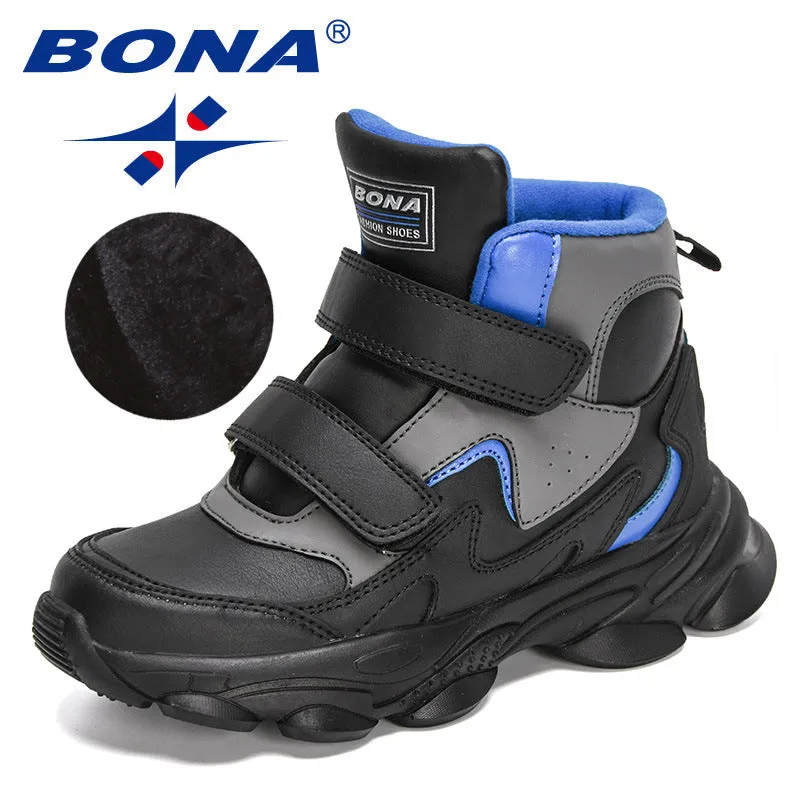 New Designers High Top Winter Hiking Shoes Children Warm Sports Shoes