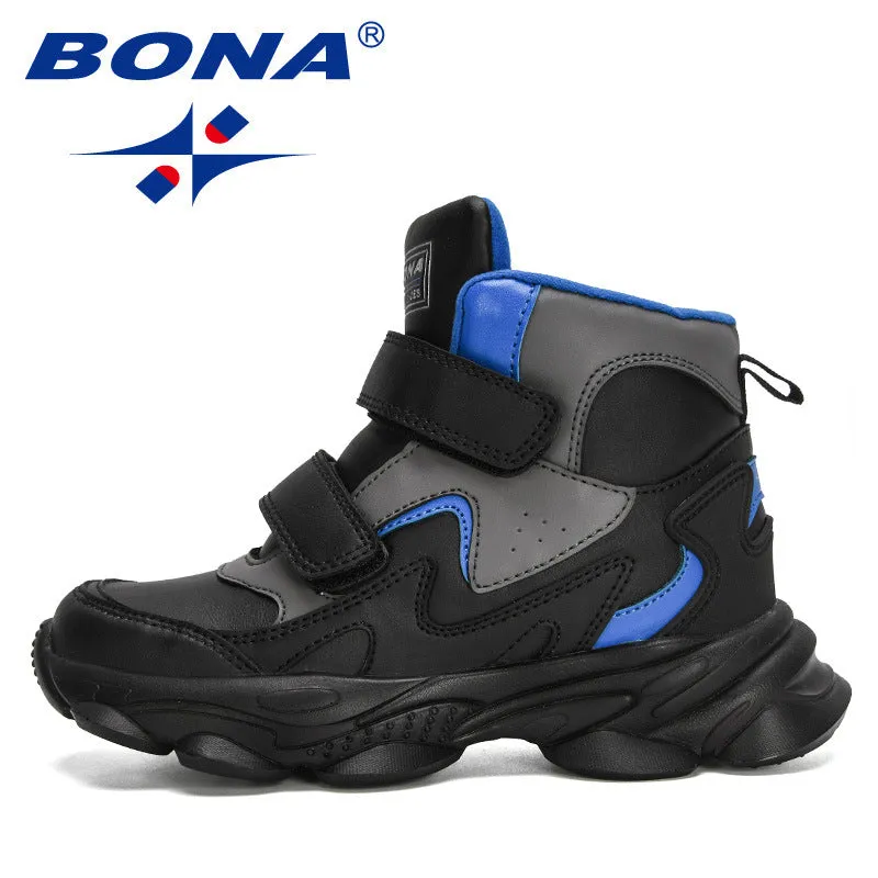 New Designers High Top Winter Hiking Shoes Children Warm Sports Shoes