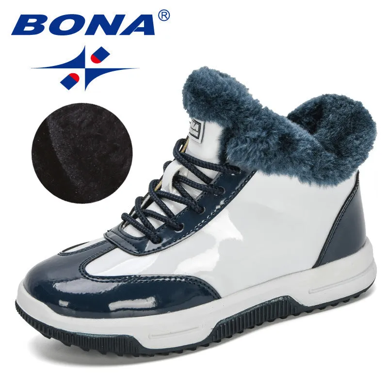 New Designers Plush High Top Children Winter Boots Outdoor Snow Boots