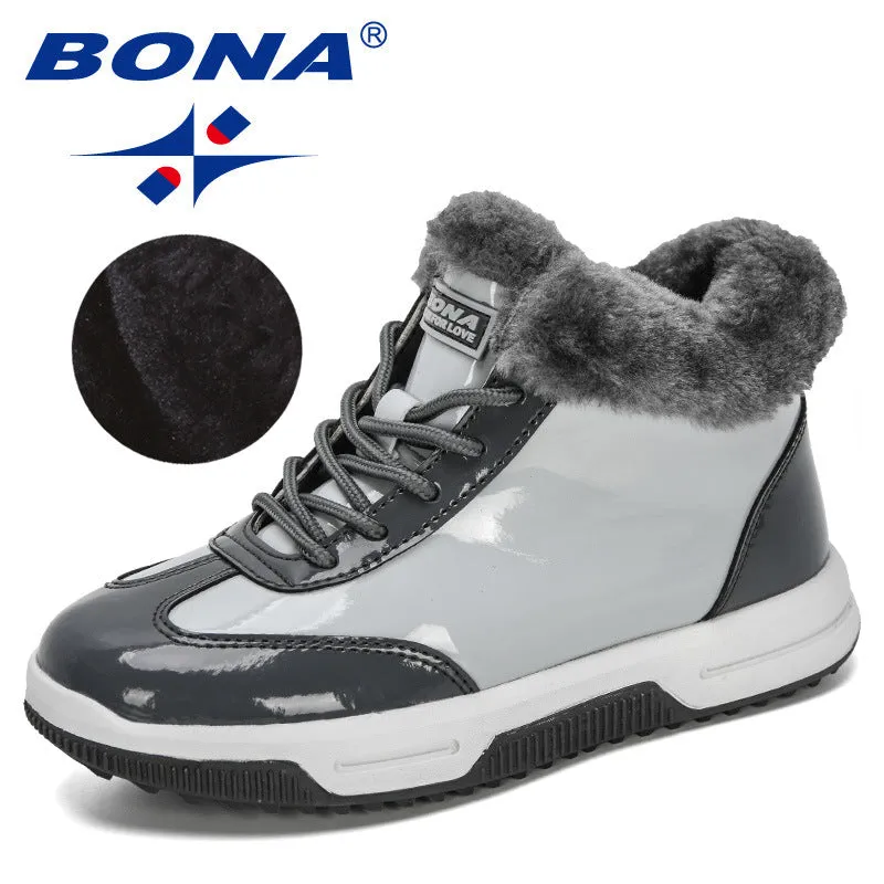 New Designers Plush High Top Children Winter Boots Outdoor Snow Boots