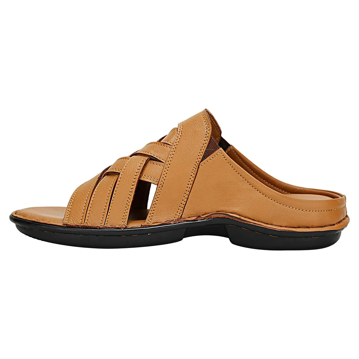 SeeandWear Men Leather Tan Sandal