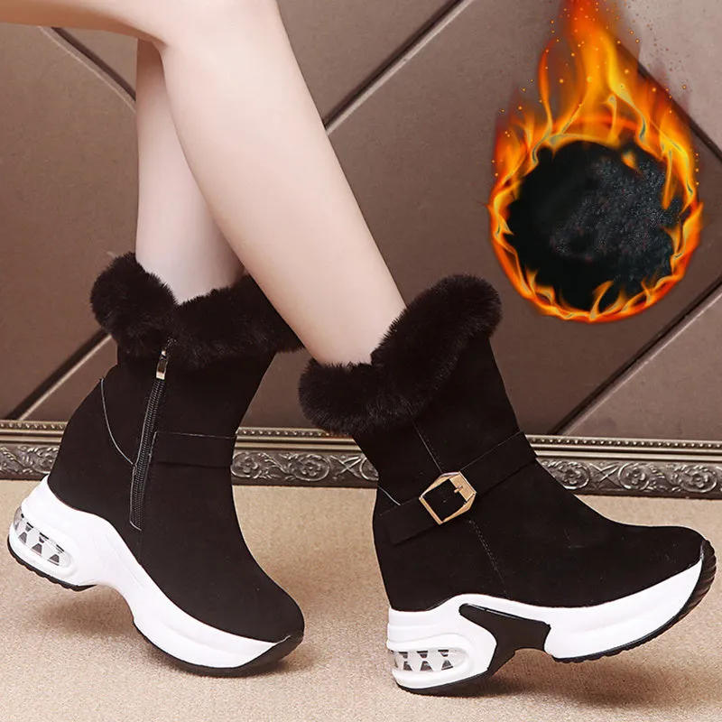 Snow Boots Women Winter Thick Velvet Mid-tube Warm Cotton Shoes