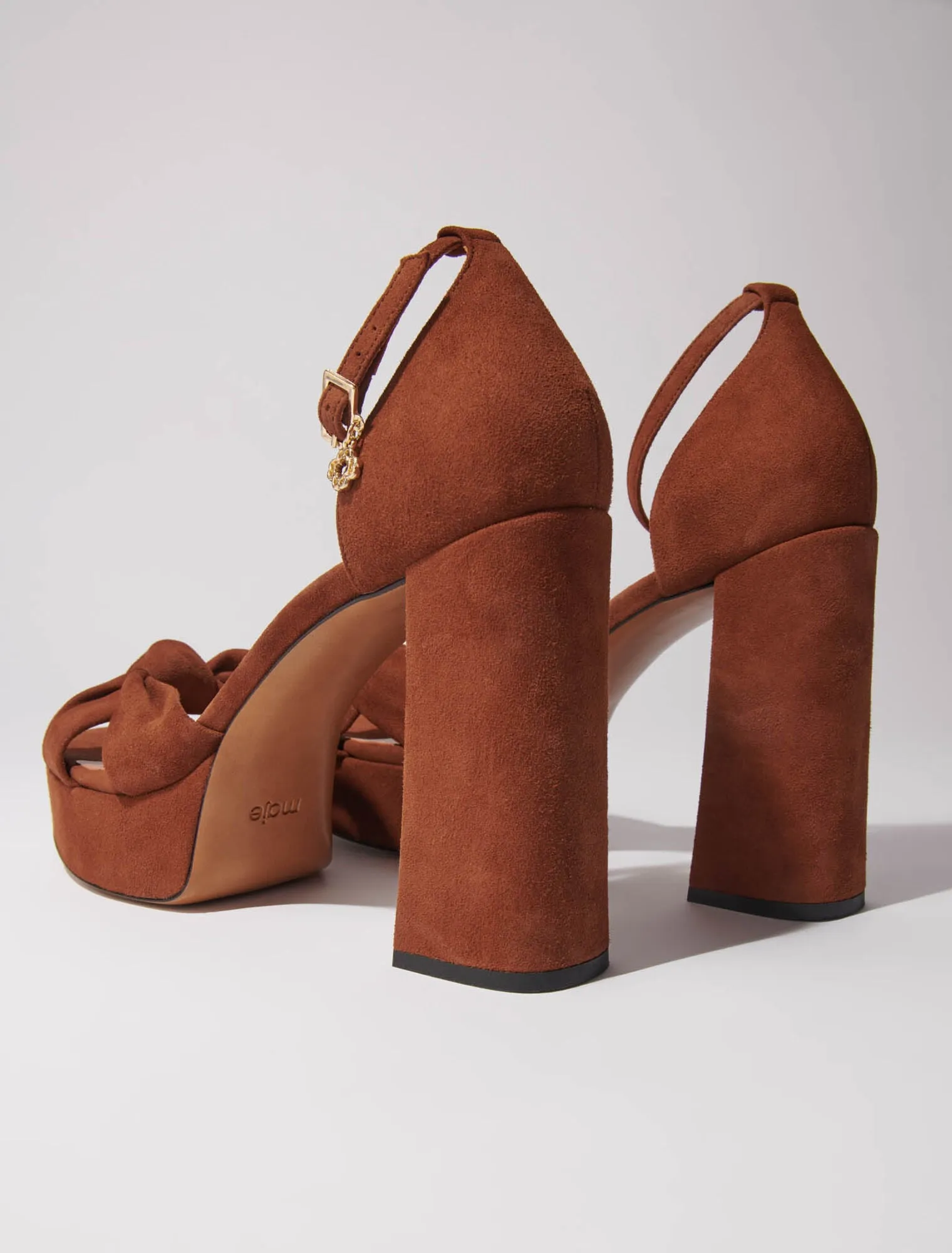 Suede platform sandals