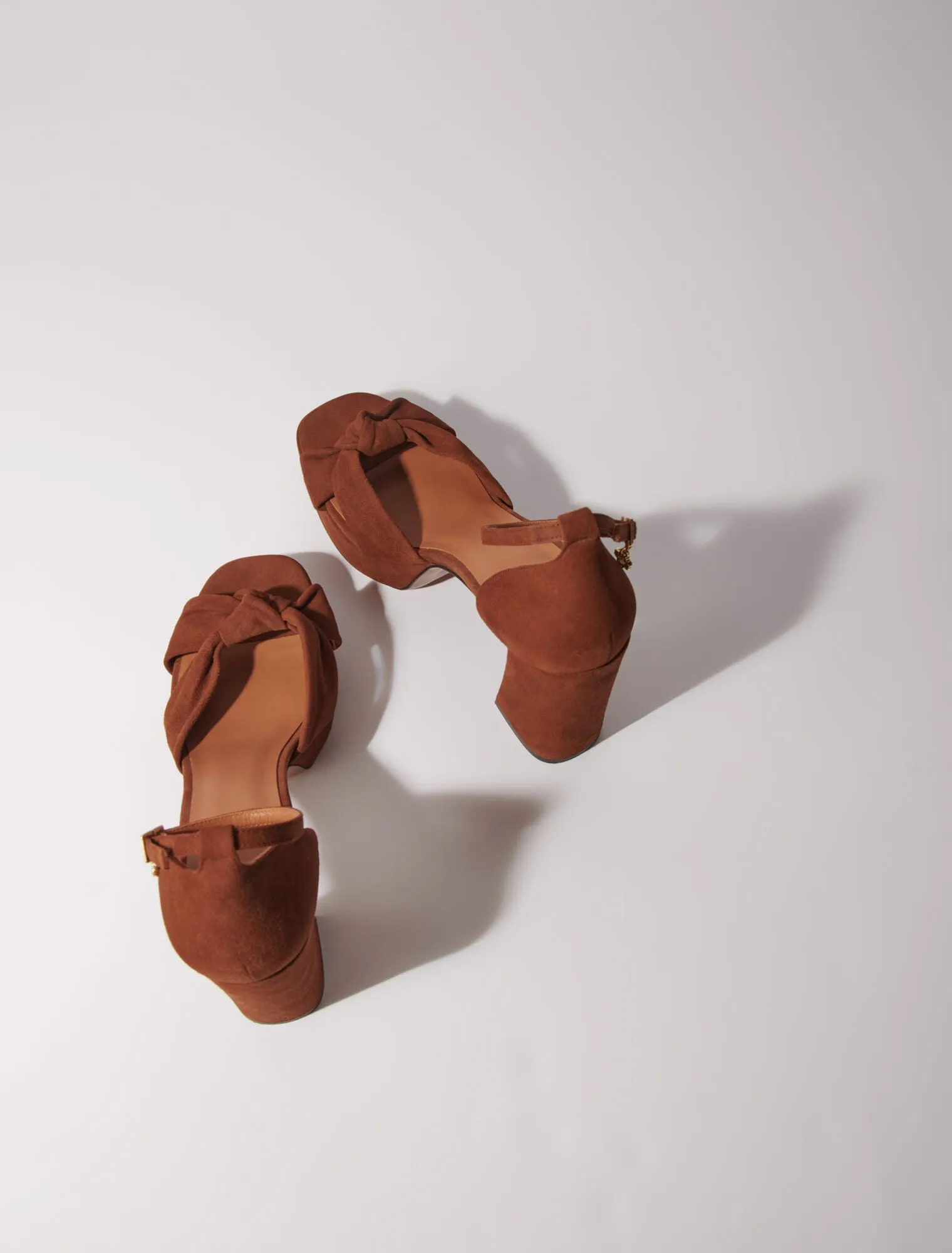 Suede platform sandals