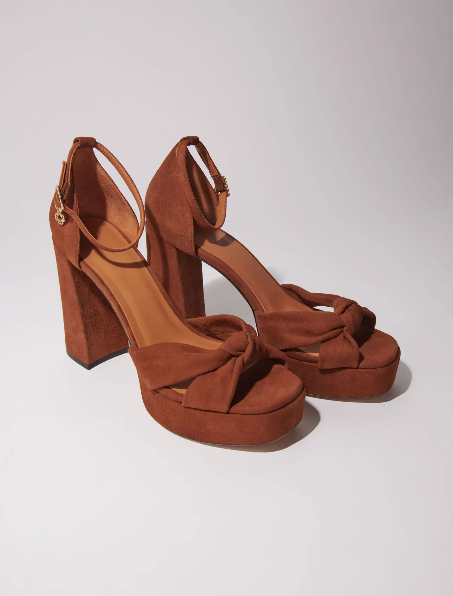 Suede platform sandals