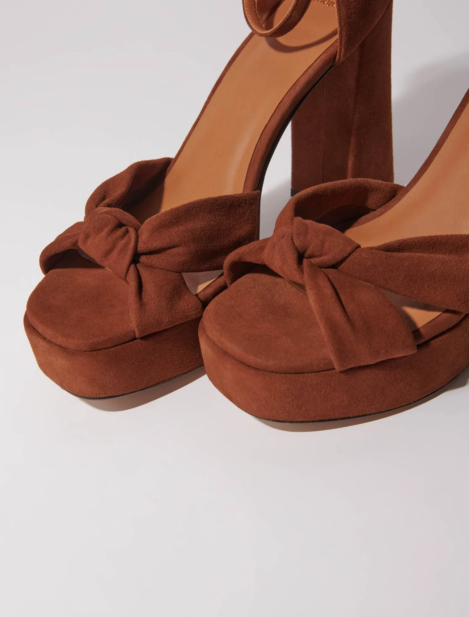 Suede platform sandals